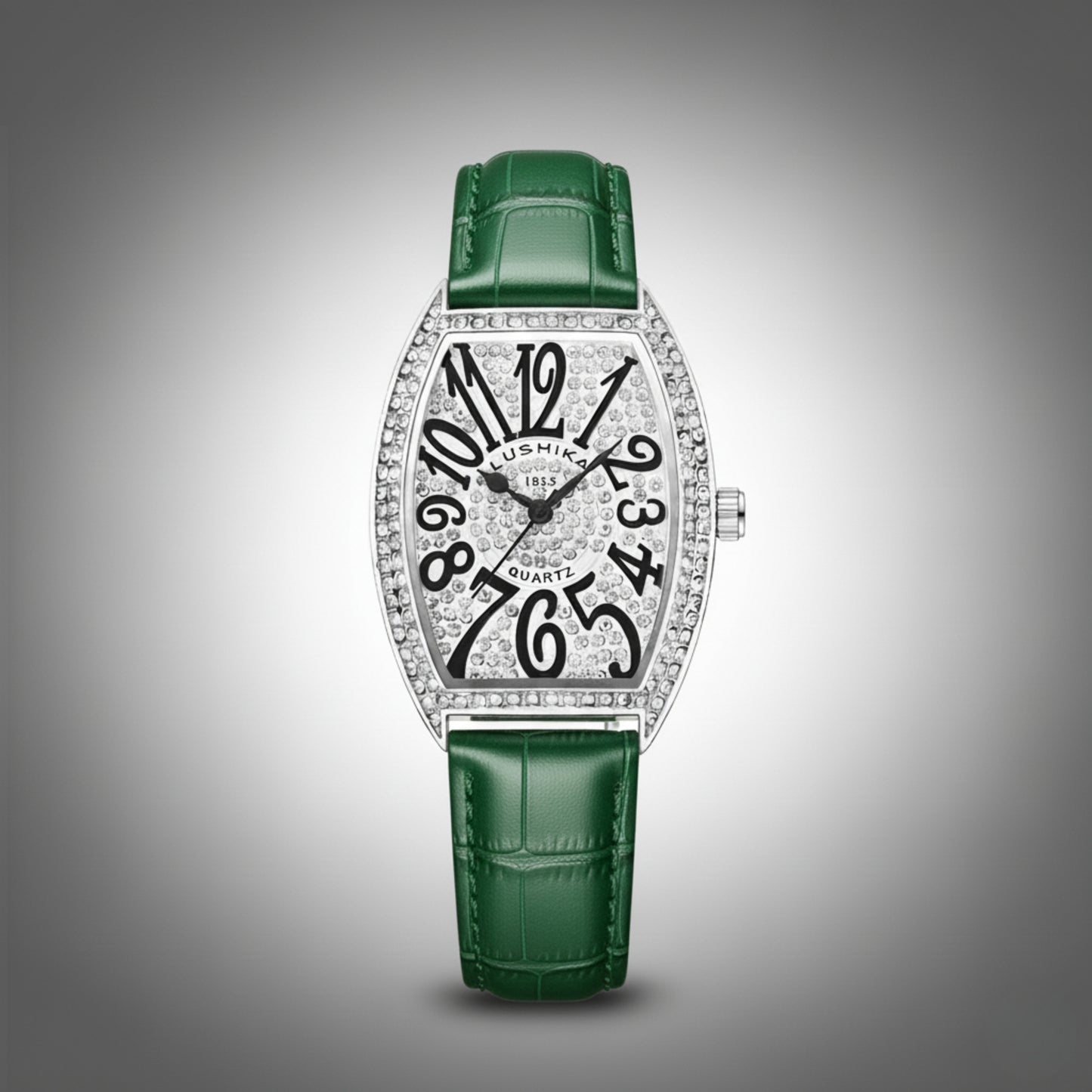 Luxury-Inspired Lushika Diamond Dial Women's Watch | Alpha Watches | Black , Red , Blue and Green Straps