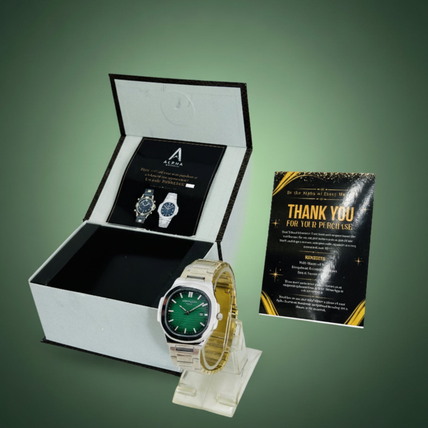 Nautilus Elite – Green Dial Silver Edition