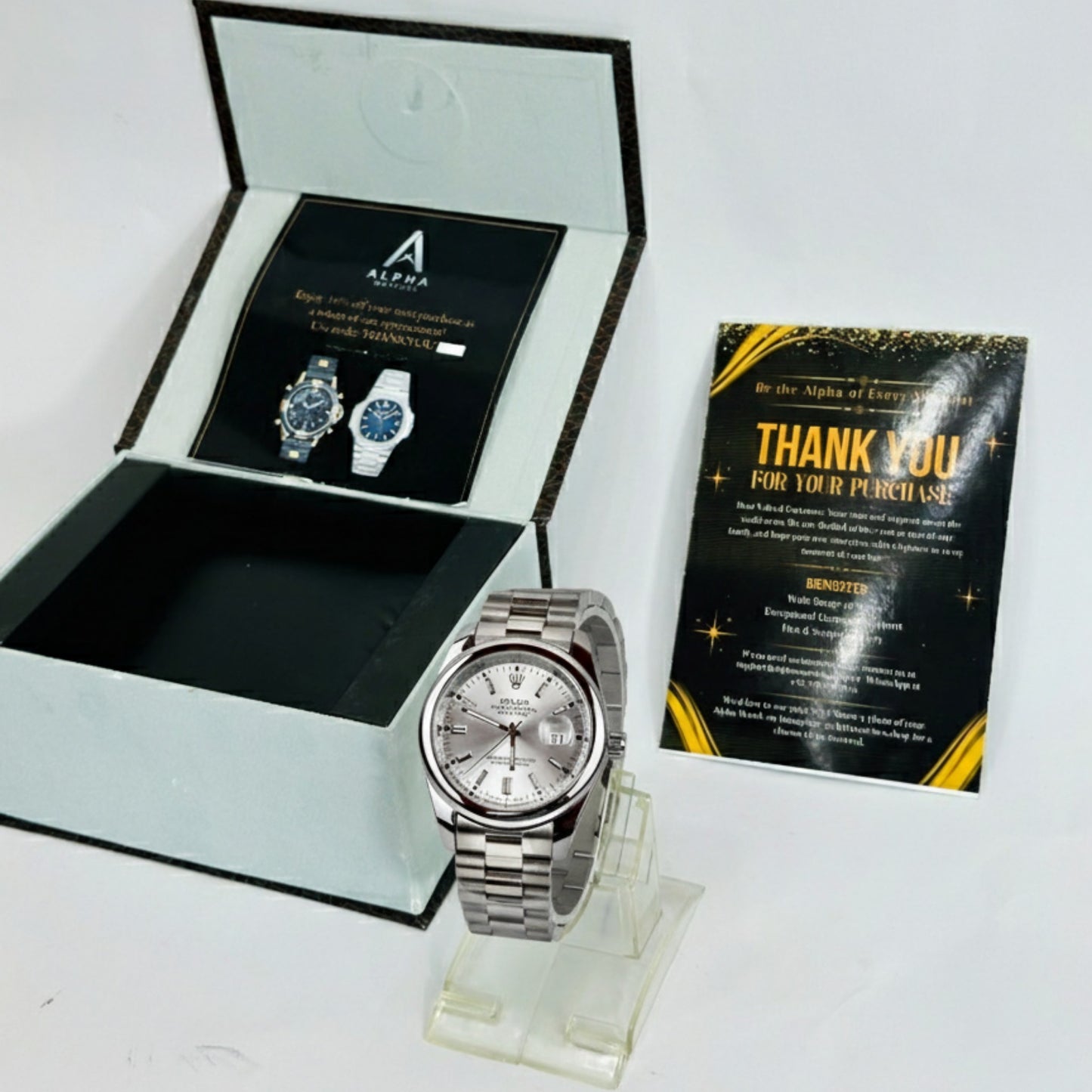 Alpha Prestige – Silver Steel Men’s Watch