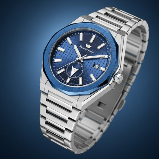 SuccessWay Men’s Watch – Blue Dial & Silver Body