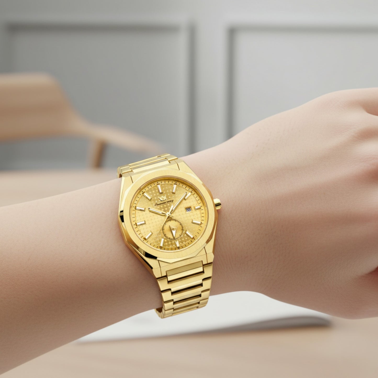 SuccessWay Men’s Watch – Full Golden Edition