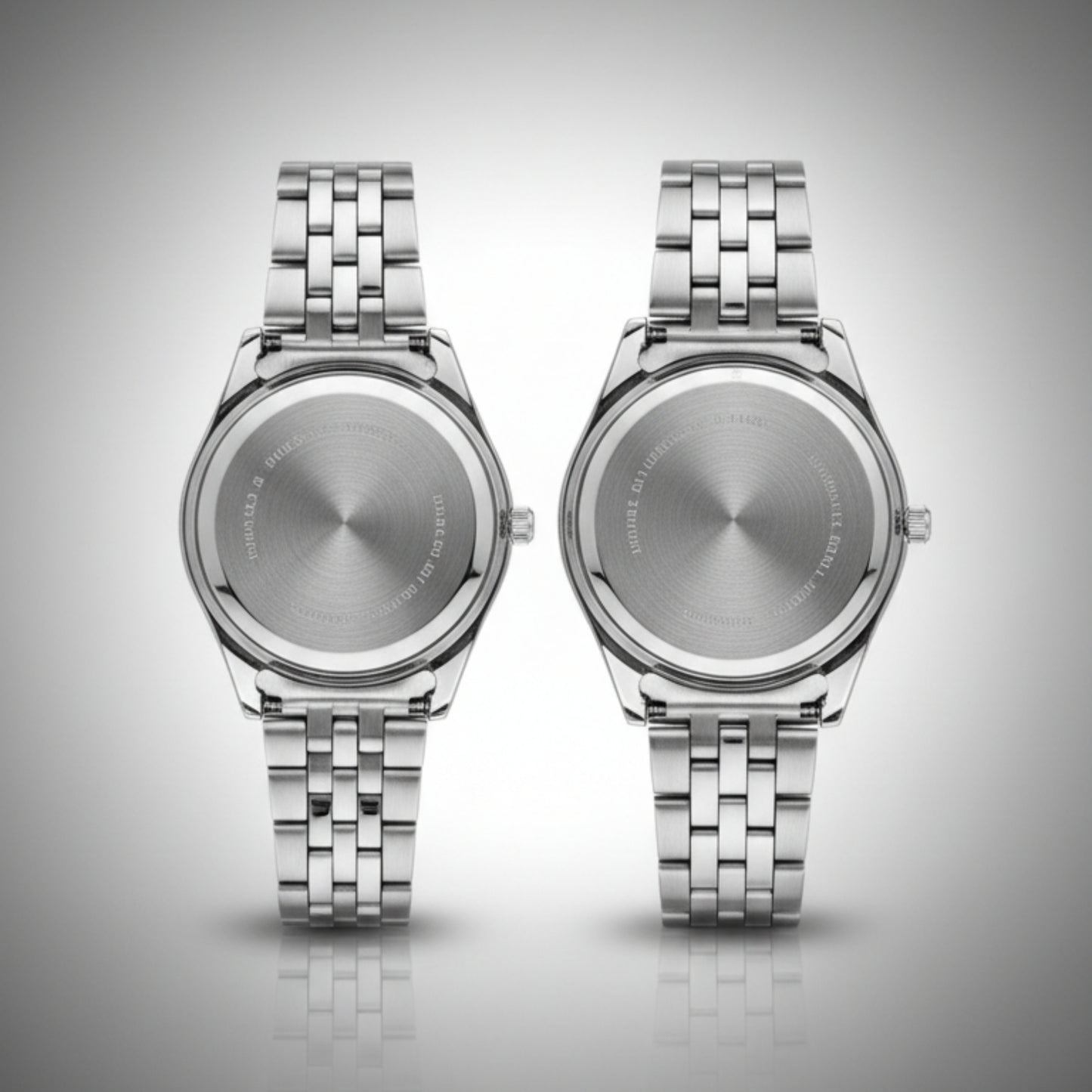 Suz.Man Couple Watch | Black Dial Silver Luxury Set – Alpha Watches