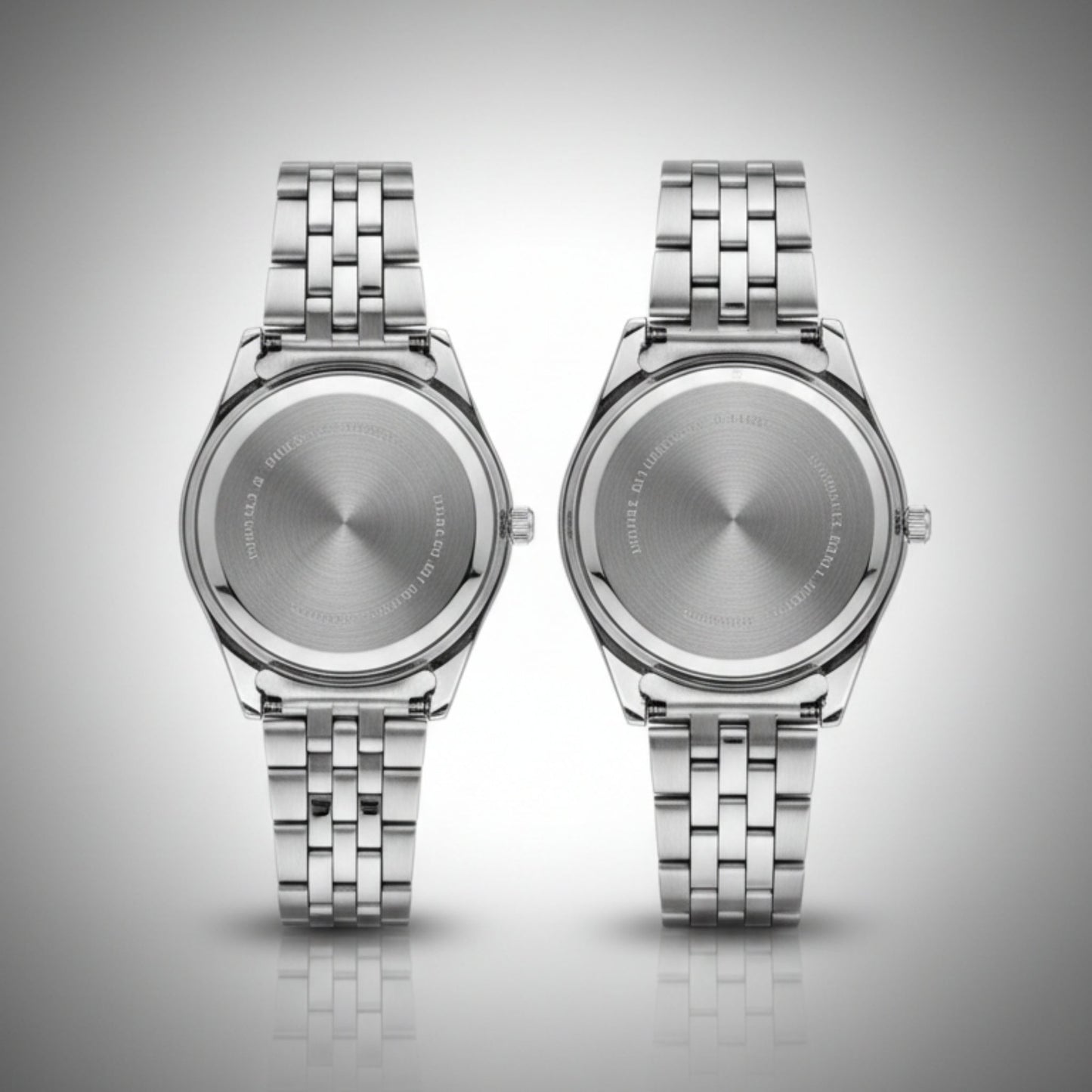 Suz.Man Couple Watch | Black Dial Silver Luxury Set – Alpha Watches