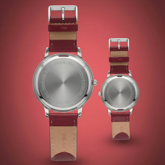 Toshi Couple Watch | Red Luxury Couple Set – Alpha Watches