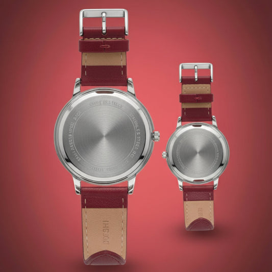 Toshi Couple Watch | Red Luxury Couple Set – Alpha Watches