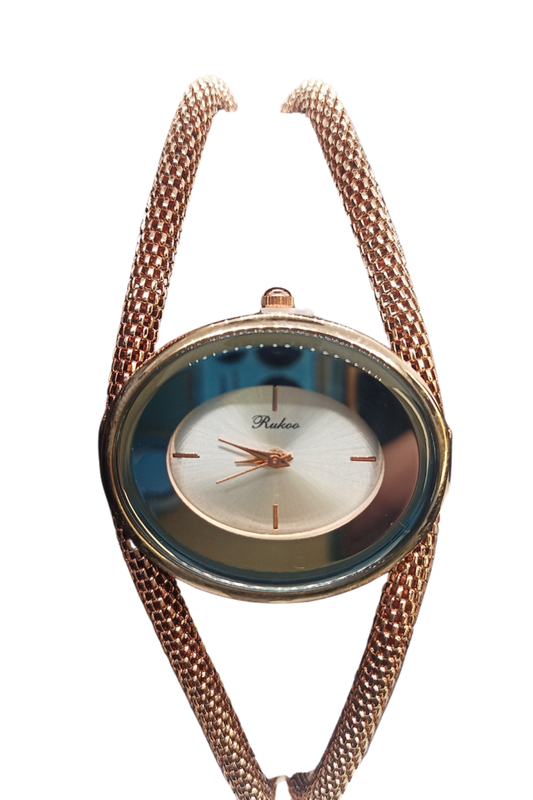 Rukoo Women’s Rose Gold Mesh Bracelet Watch