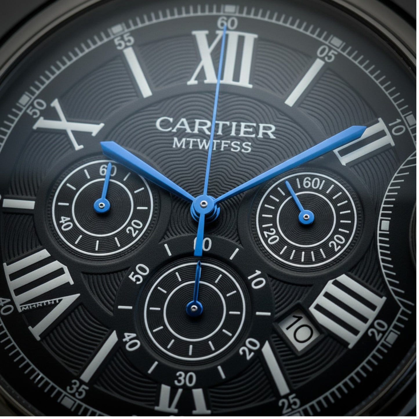 Alpha Chrono Black – Classic Leather Watch