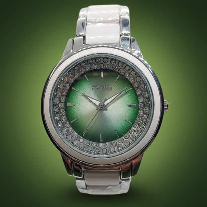 FEMIO Women’s Luxury Green Dial Watch