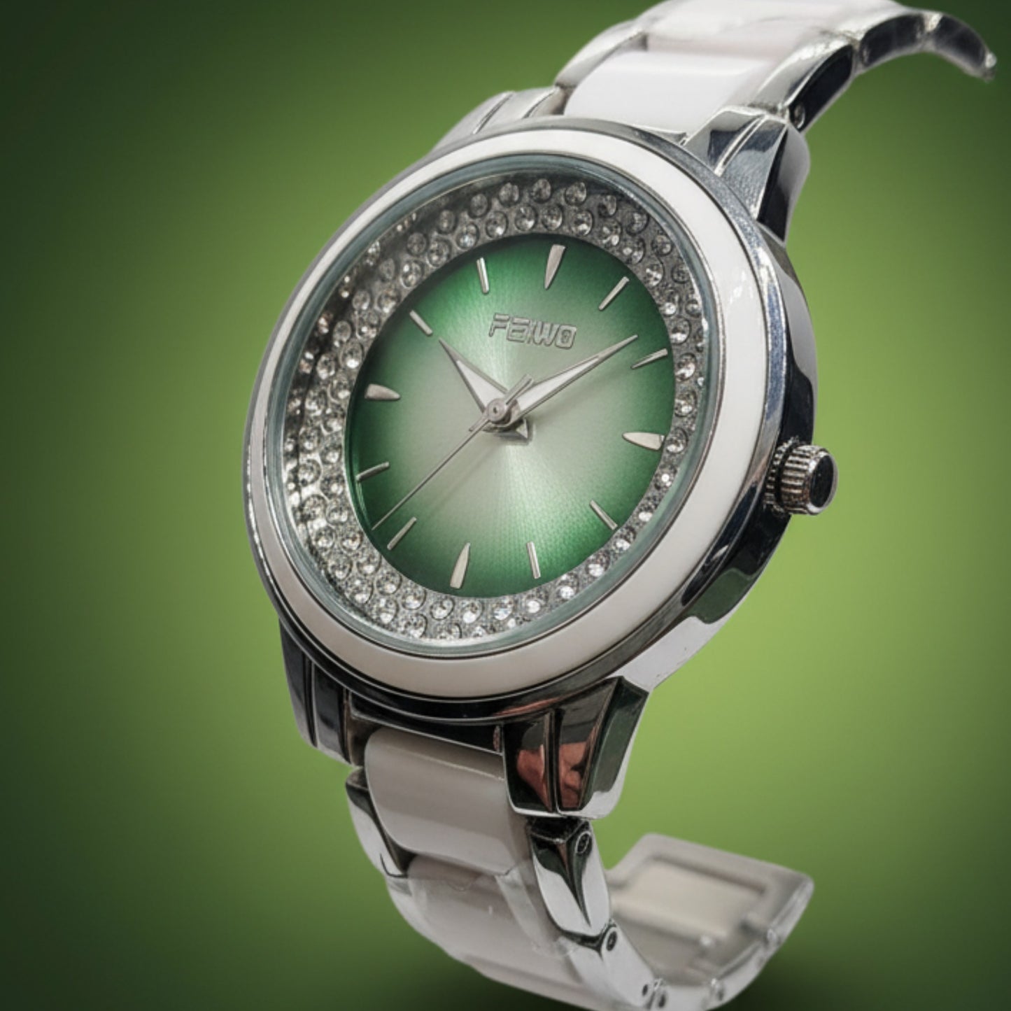 FEMIO Women’s Luxury Green Dial Watch
