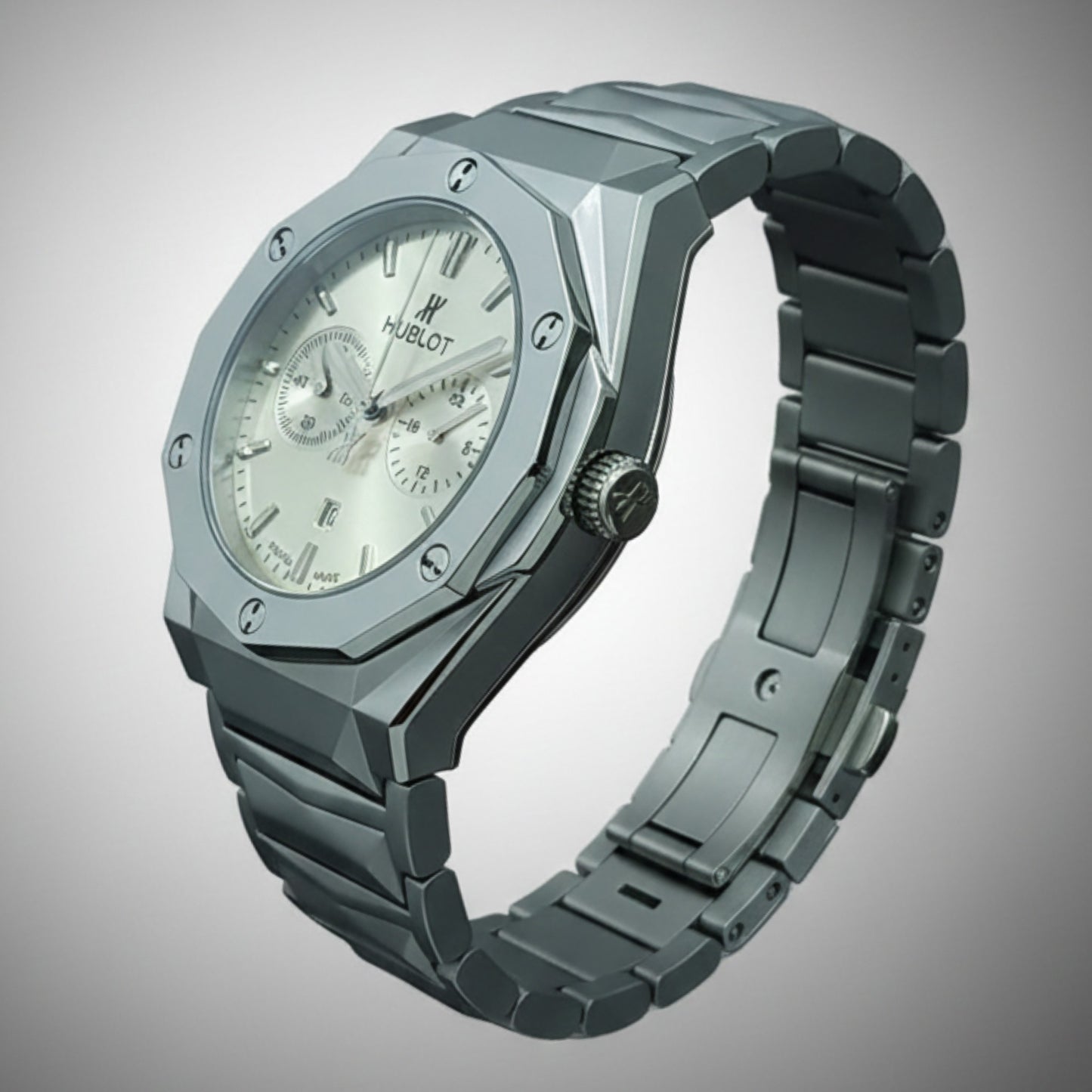 Hublot-Inspired Chronograph Watch for Men – Multi-Color