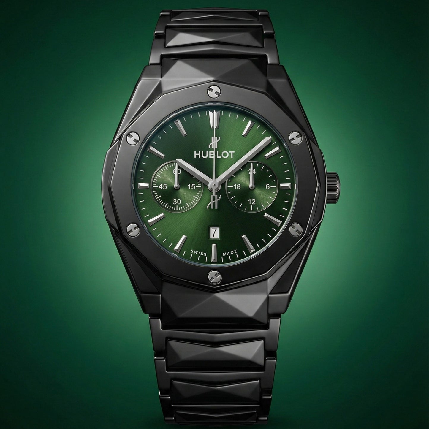 Hublot-Inspired Chronograph Watch for Men – Multi-Color