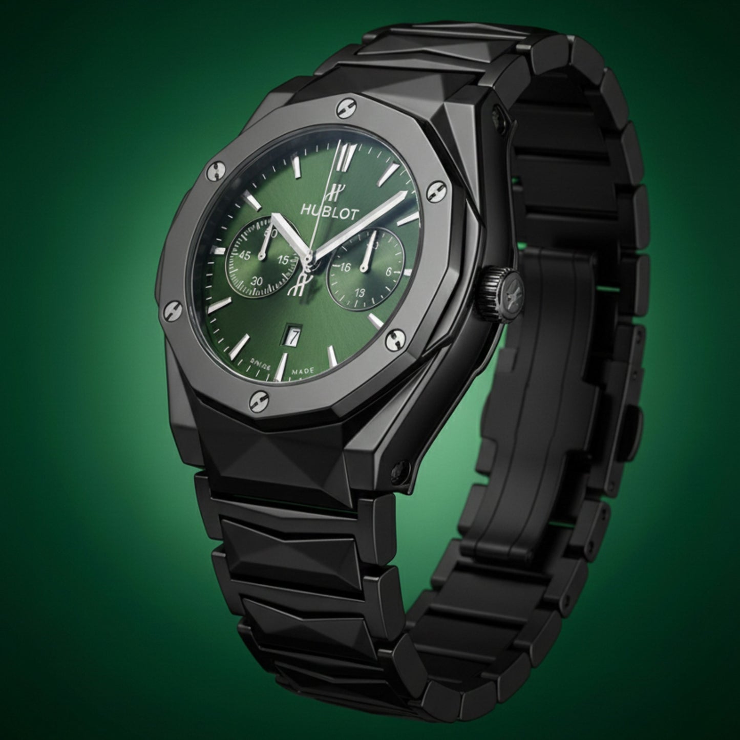 Hublot-Inspired Chronograph Watch for Men – Multi-Color