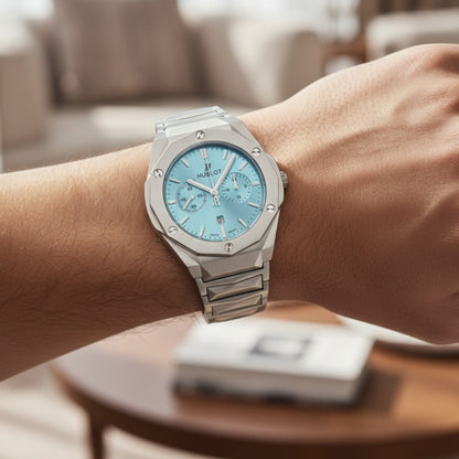 Hublot-Inspired Chronograph Watch for Men – Multi-Color