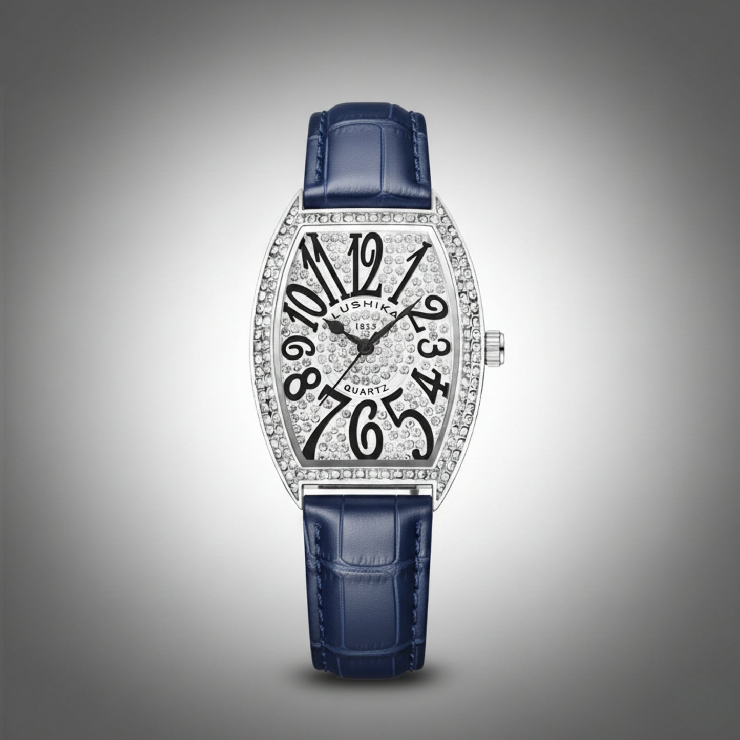 Luxury-Inspired Lushika Diamond Dial Women's Watch | Alpha Watches | Black , Red , Blue and Green Straps