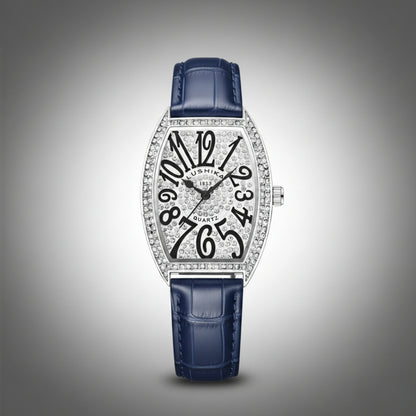 Luxury-Inspired Lushika Diamond Dial Women's Watch | Alpha Watches | Black , Red , Blue and Green Straps