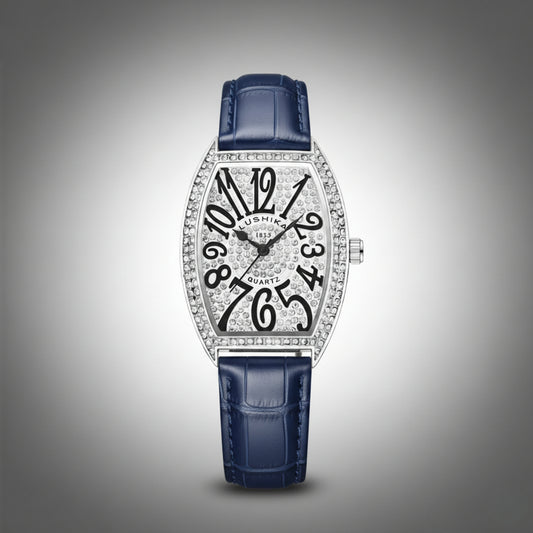 Luxury-Inspired Lushika Diamond Dial Women's Watch | Alpha Watches | Black , Red , Blue and Green Straps