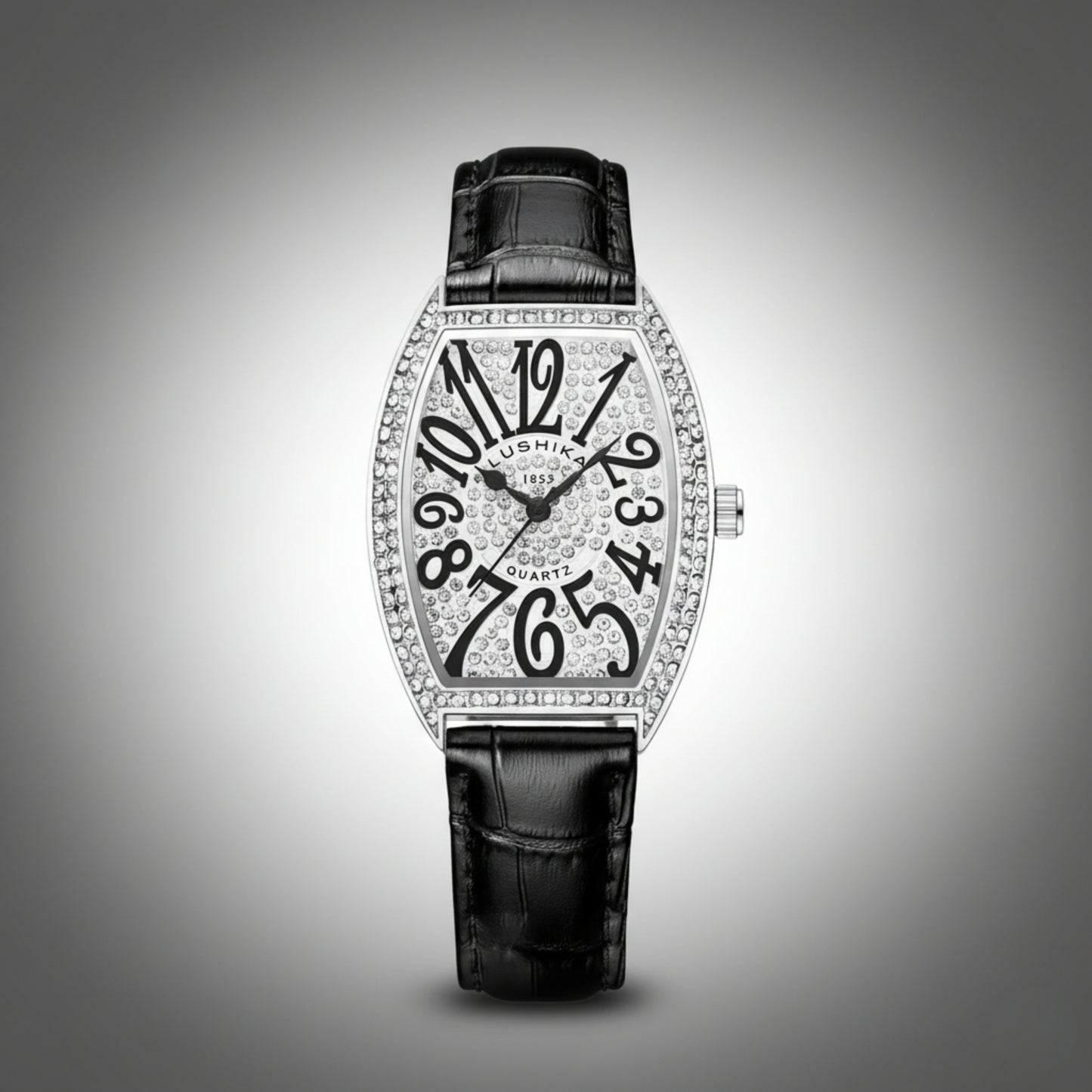 Luxury-Inspired Lushika Diamond Dial Women's Watch | Alpha Watches | Black , Red , Blue and Green Straps