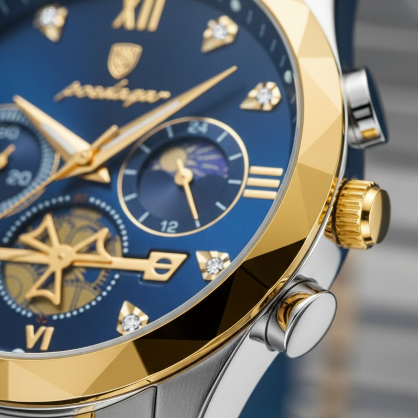 Poedagar Fusion – Blue Dial Gold Edition