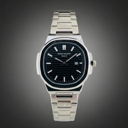 Nautilus Elite – Black Dial Silver Edition