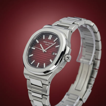 Nautilus Elite – Red Dial Silver Edition