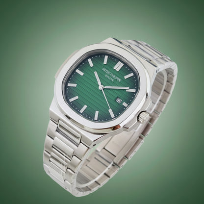 Nautilus Elite – Green Dial Silver Edition