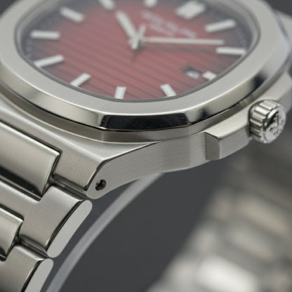 Nautilus Elite – Red Dial Silver Edition