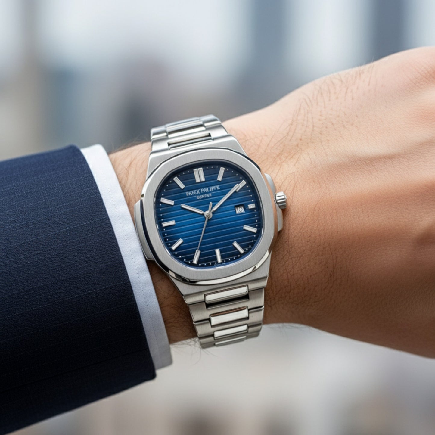 Nautilus Elite – Blue Dial Silver Edition