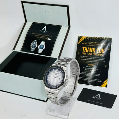 Nautilus Elite – Smoky White Dial Silver Edition