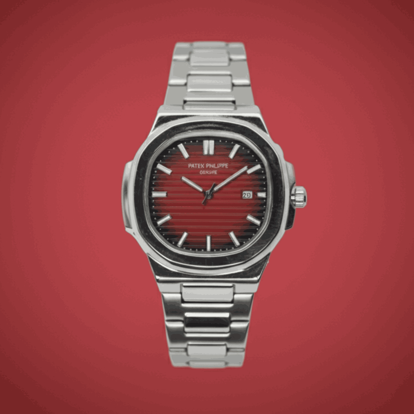 Nautilus Elite – Red Dial Silver Edition