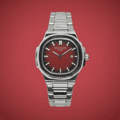 Nautilus Elite – Red Dial Silver Edition