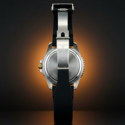 Rinnady Rotating Bezel Men’s Watch – Black & Gold Edition