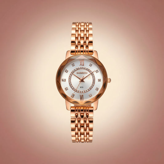 Saneesi Luxury Women’s Rose Gold Watch