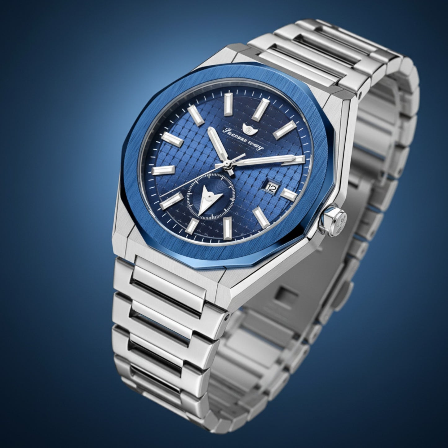 SuccessWay Men’s Watch – Blue Dial & Silver Body