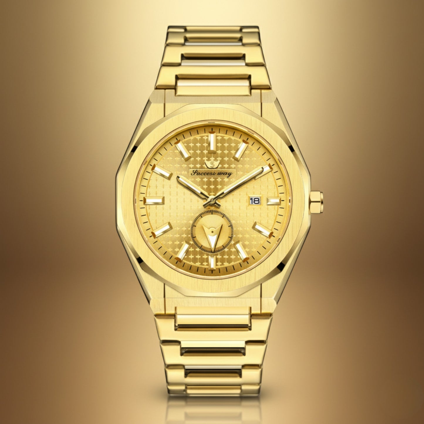 SuccessWay Men’s Watch – Full Golden Edition