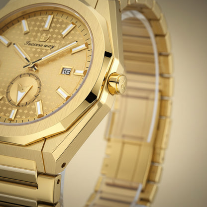 SuccessWay Men’s Watch – Full Golden Edition