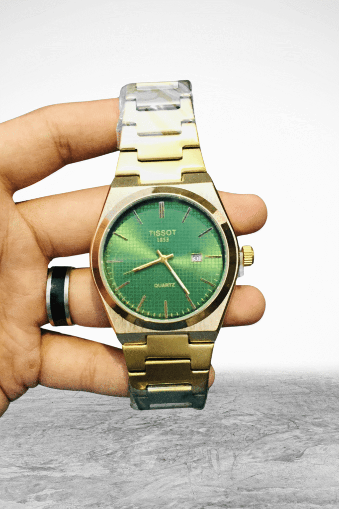 Tissot Gold Stainless Steel Men's Watch – Luxury Quartz Timepiece