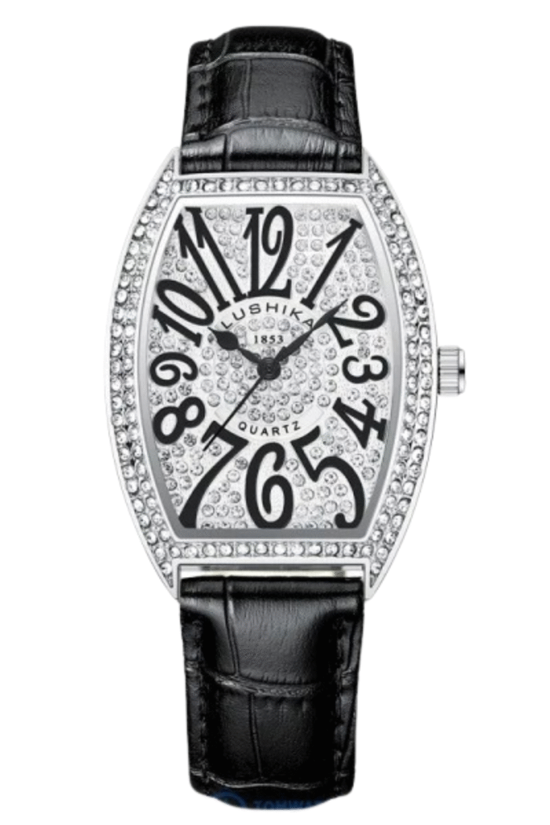 Luxury-Inspired Lushika Diamond Dial Women's Watch | Alpha Watches | Black , Red , Blue and Green Straps - Image 2