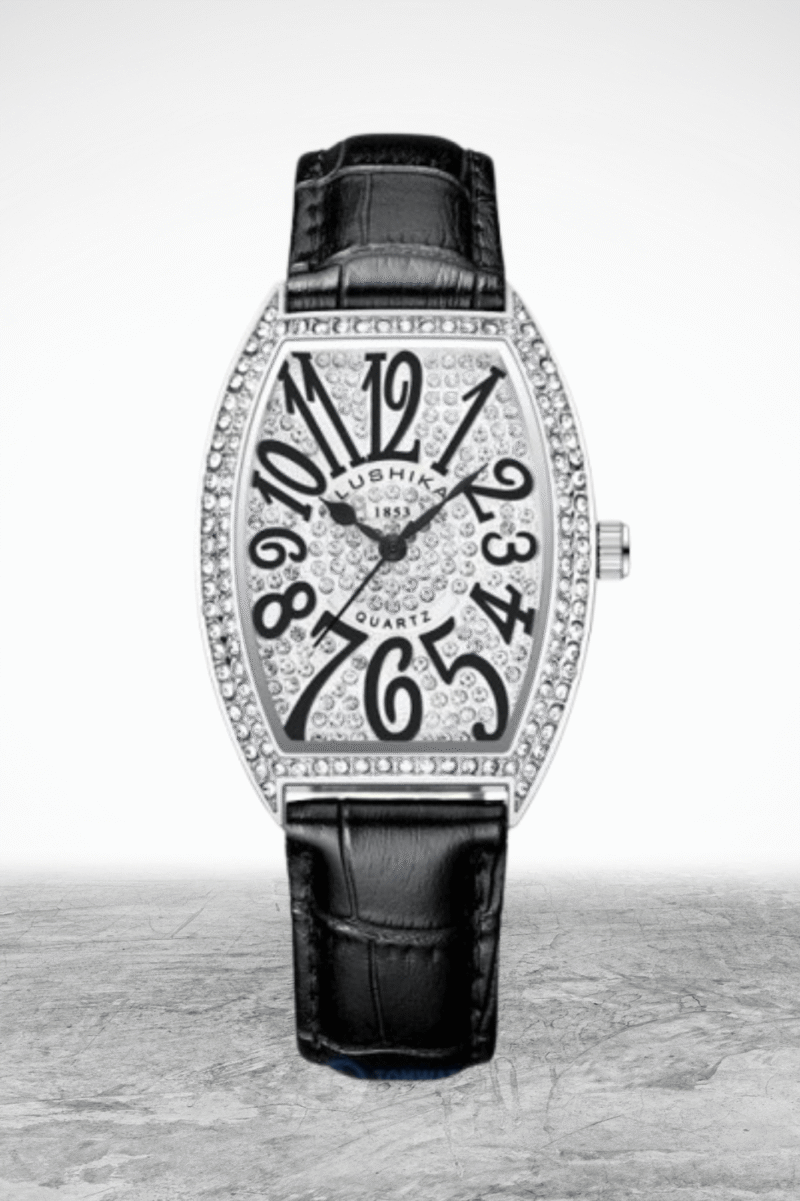 Luxury-Inspired Lushika Diamond Dial Women's Watch | Alpha Watches | Black , Red , Blue and Green Straps