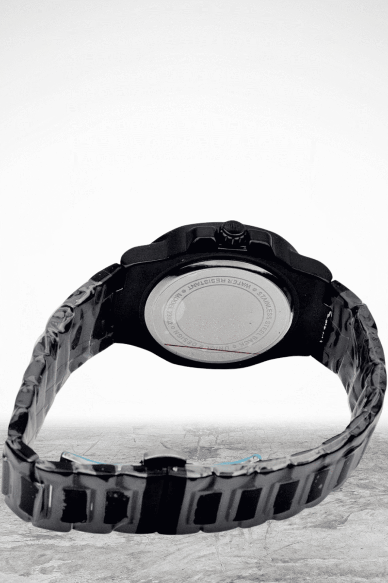 Patek Philippe-Inspired Black Nautilus Watch – Crystal Bezel | Alpha Watches - Image 3