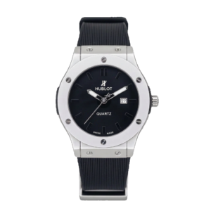 Black Rubber watch product image on transparent background