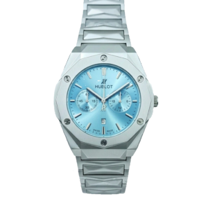 Luxury Blue Dial Men's Chronograph watch product image on transparent background