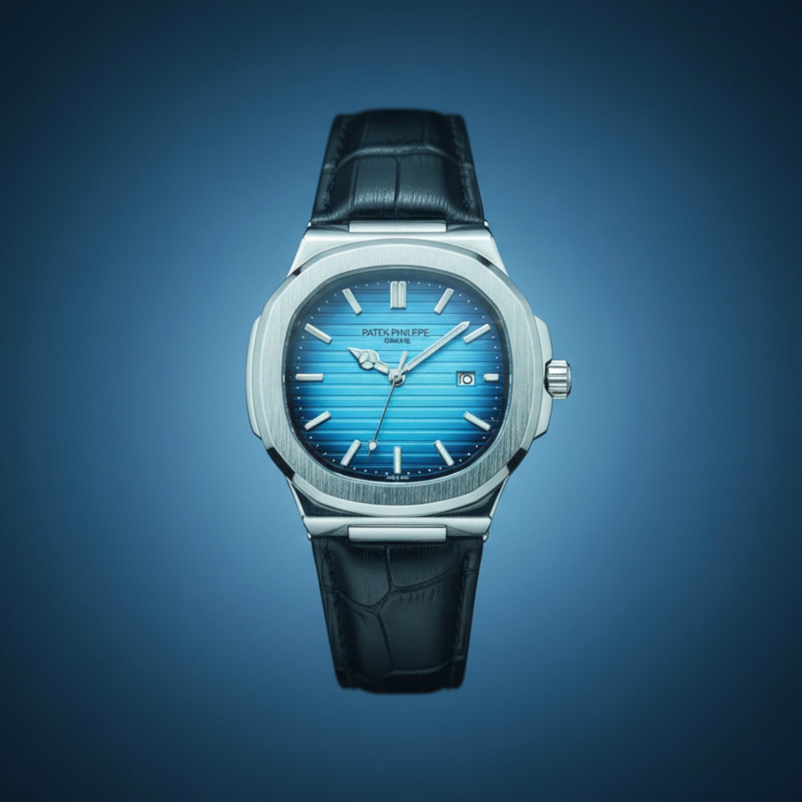 Blue Black Leather