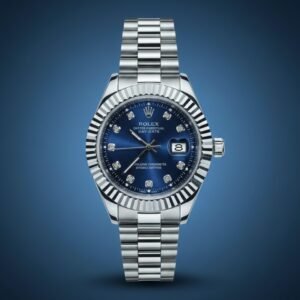 Silver Blue Dial Luxury