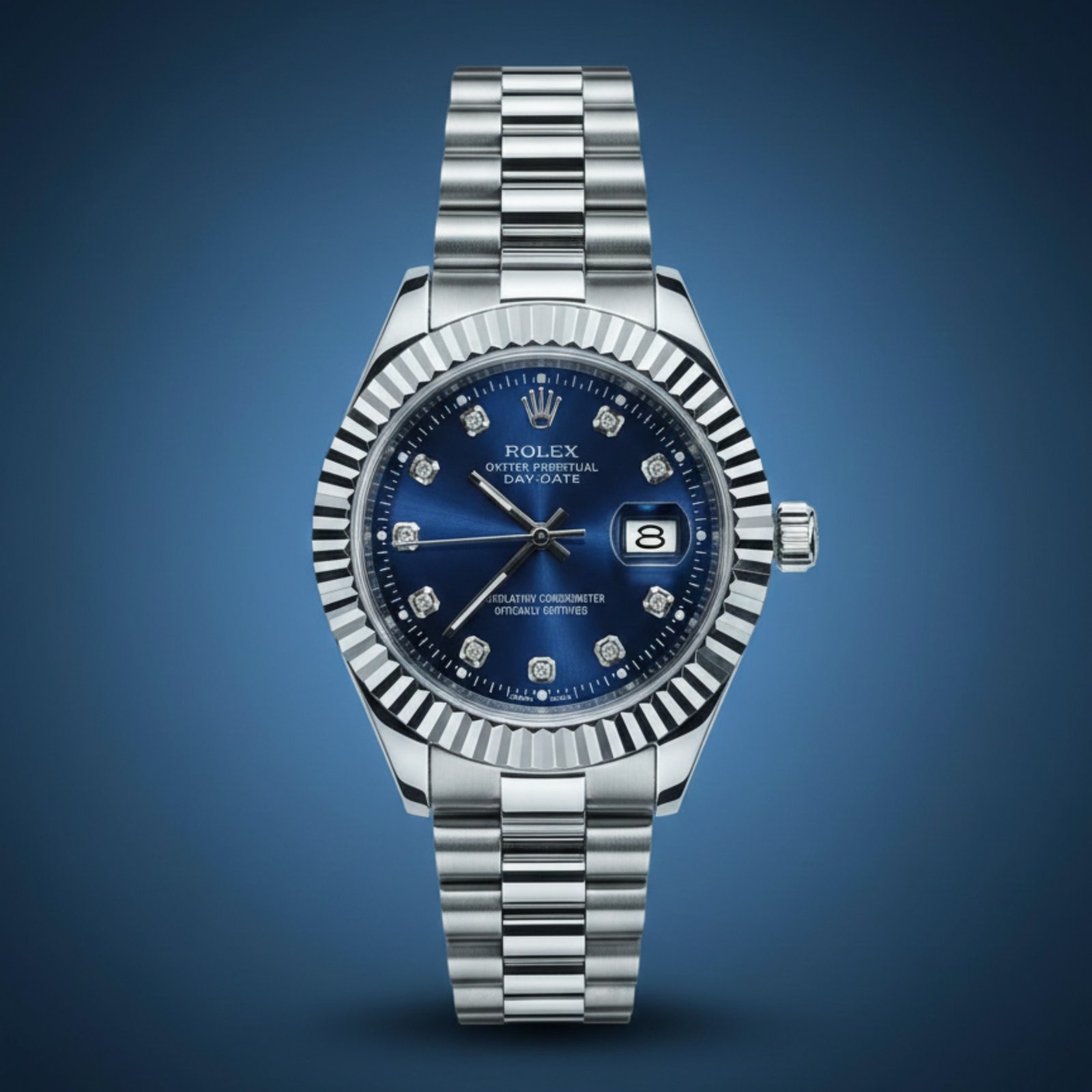 Silver Blue Dial