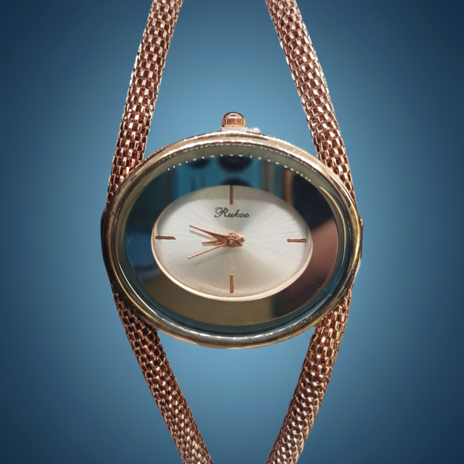 Women's Rose Gold Mesh watch